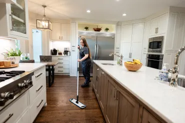 Team member Cleaning Floor